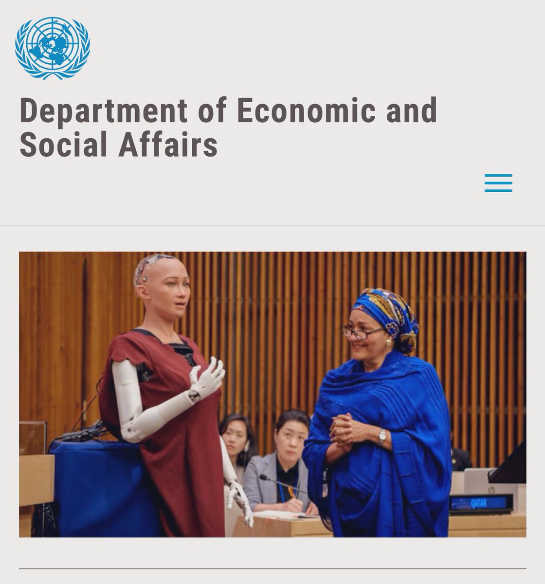RicardoCotta's tweet photo. 🌐🤖 El transhumanismo llega a la #ONU con el nombramiento de #Sophia el #robothumanoide como embajador. Mientras Sophia promete mejorar el mundo, nos preguntamos: ¿Estamos listos para convivir con robots que simulan empatía y creatividad? #Transhumanismo #SophiaRobot #FuturoAI https://t.co/KO2iUt52tB