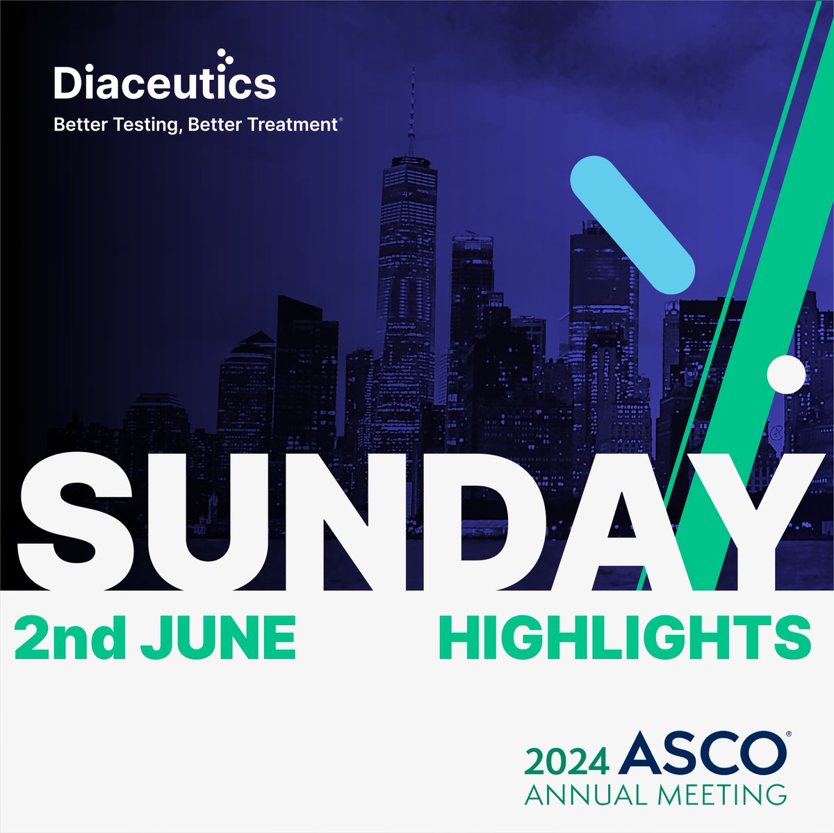 ASCO daily highlights: Sunday 2nd June  

Read our key highlights from day 3 at ASCO. Stay tuned to our LinkedIn page where we will be sharing our daily highlights throughout the conference. 
Read here: diaceutics.com/articles/asco-…

#ASCO2024 #ASCO24