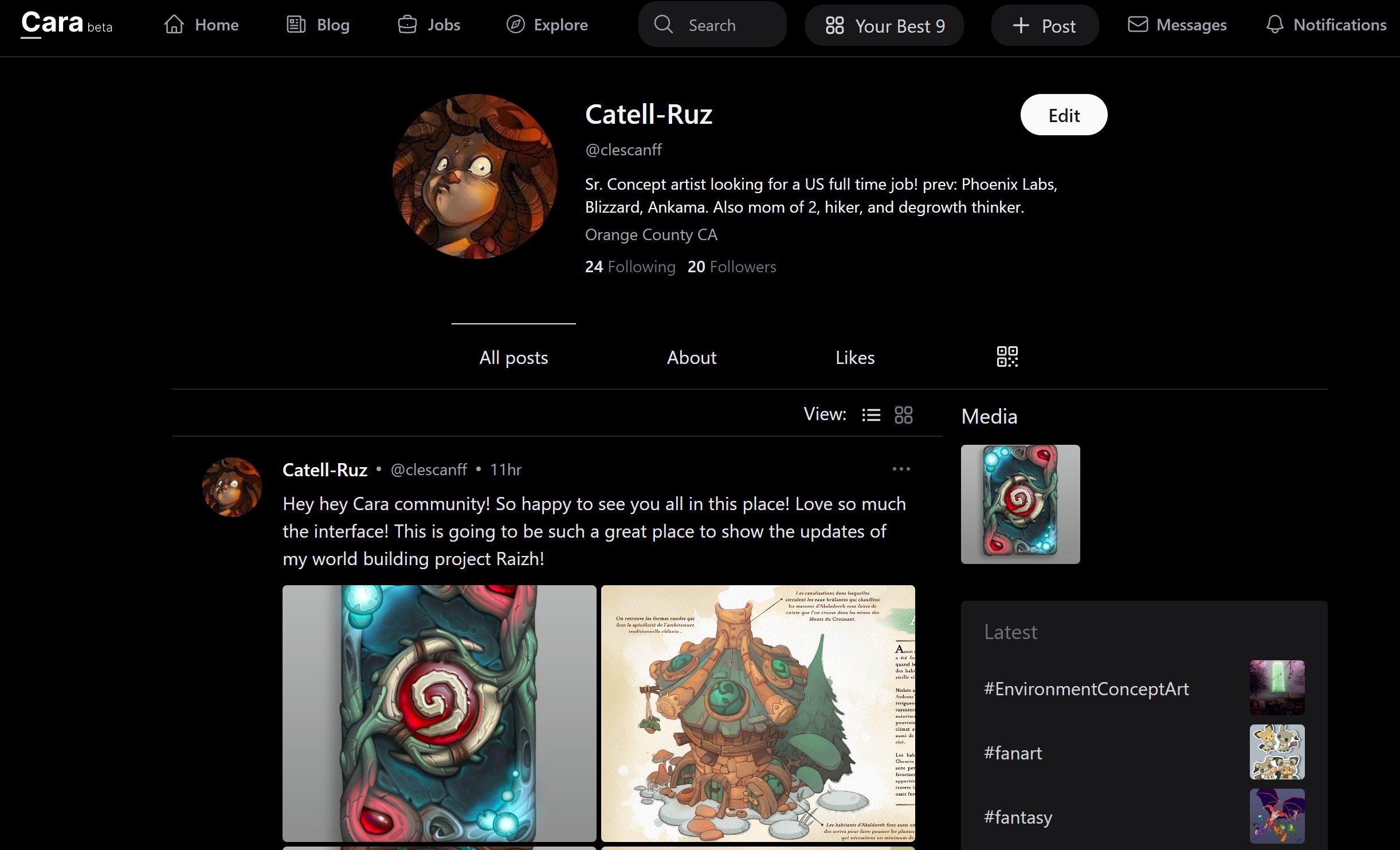 🍄 Catell-Ruz 🌿 on X: “You can follow me on Cara now! Love the 