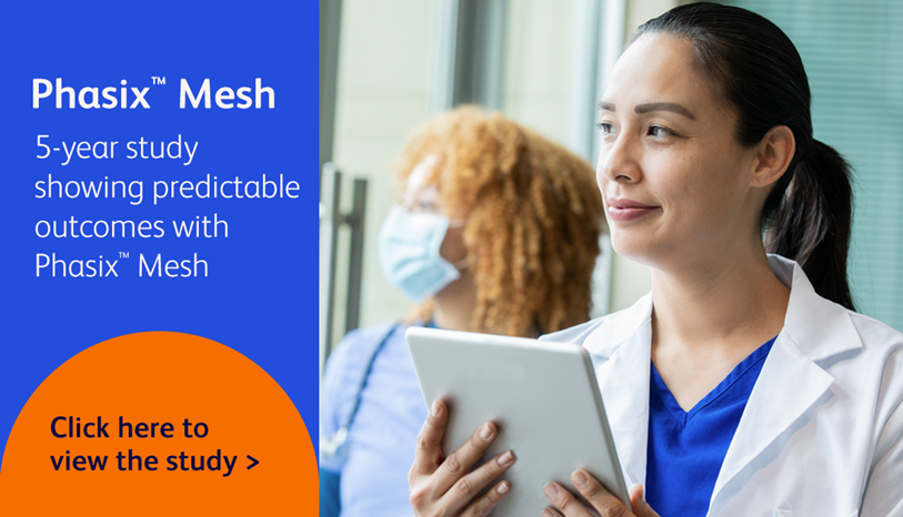 AWRConference's tweet image. Phasix™ Mesh (P4HB): Different by design.
Durability backed by 5 year data, see the publication.

bit.ly/3x4glxh