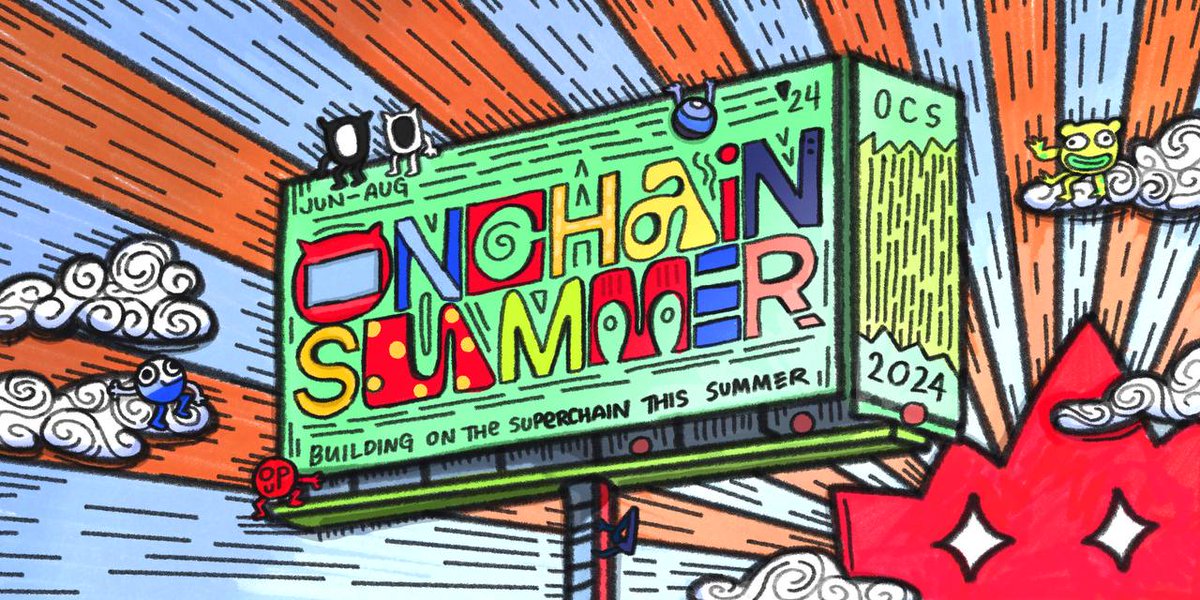 Optimism's tweet image. 600,000 OP is allocated for Onchain Summer incentives!

Starting today, creators and builders can show their onchain creations on the Superchain and earn.

Networks included: 
@base, @fraxfinance, @Metal_L2, @modenetwork, @ourZORA, @redstonexyz, @BuildOnCyber and OP Mainnet