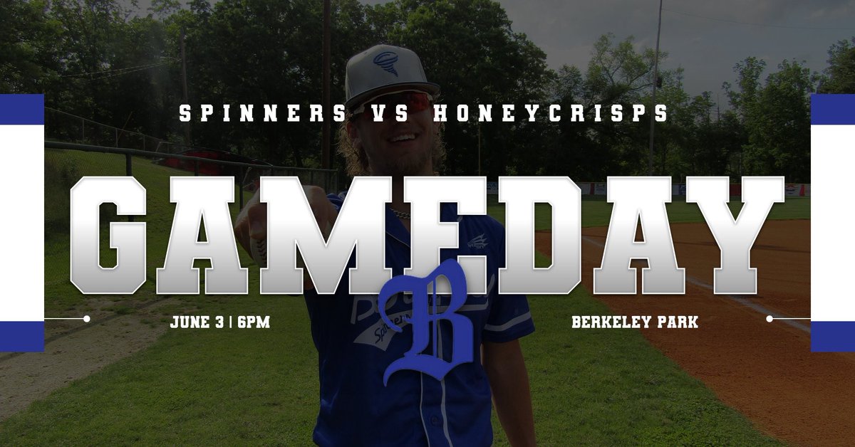 🎉⚾️ It’s Spinners Game Day! ⚾️🎉

Join us at Berkeley Park today at 6 p.m. as we take on the Honeycrisps!