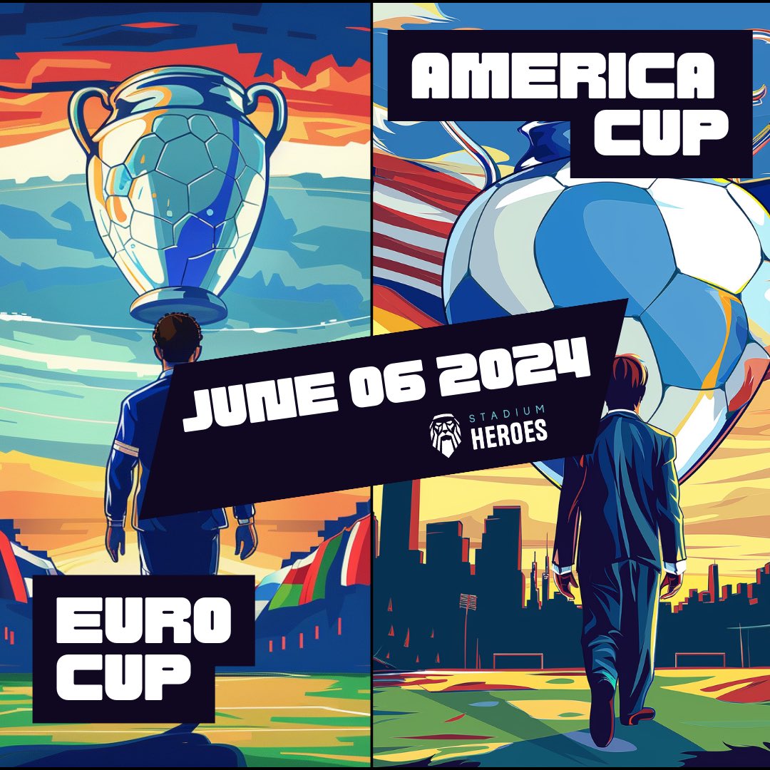 _StadiumHeroes_'s tweet photo. 🧏🏼‍♂️ Get ready for a football frenzy! 🌍⚽ 

This Thursday, June 6th, we're launching the EURO & the AMERICA CUP! 🏆

👀 Check out our marketplace to snag the best EURO coaches. 

🔥 PLUS, don't miss our exclusive drop of new AMERICA coaches from Brazil, Colombia, Mexico, Argentina, USA, and the all-encompassing the “AMERICA Zone” coach  ! 🌟

Be ready Heroes to dominate EURO and AMERICA tournaments! 🇩🇪🇫🇷🇧🇪🇮🇹🇪🇸🇧🇷🇦🇷🇨🇴🇲🇽