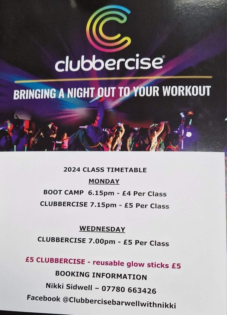 GWCbarwell's tweet photo. 🔊 This evening, here at The George Ward Centre...

🌟 6.15, 7.15pm in the Hall of Friendship:
Clubbercise.

🌟 6.30pm in the Emily Hayden room:
Yoga for Health.

Be part of it! 👍 
#Barwell https://t.co/ZGGbAu6kHo