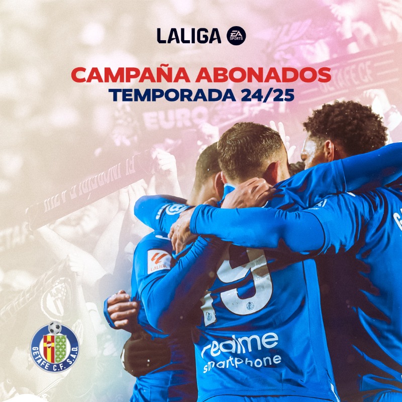 GetafeCF's tweet photo. 🆕 Campaña de renovación de abonos 2024/2025.

ℹ️ Consulta 𝗧𝗢𝗗𝗔 𝗟𝗔 𝗜𝗡𝗙𝗢 en nuestra página web.

#VamosGeta
