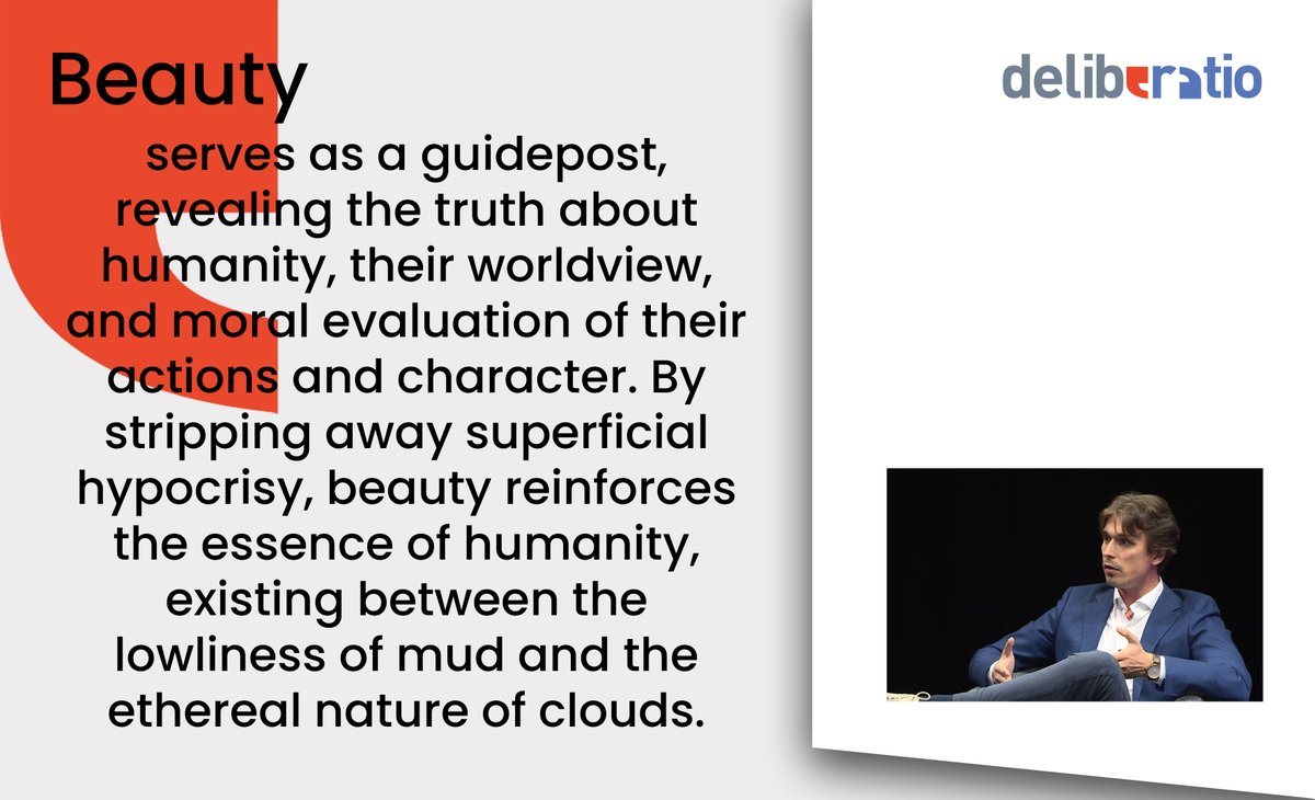 Deliberatio1's tweet photo. "Beauty serves as a guidepost, revealing the truth about humanity, their worldview, and moral evaluation of their actions and character. By stripping away superficial hypocrisy, beauty reinforces the essence of humanity, existing between the lowliness of mud and the ethereal nature of clouds." - writes Jan Tarnas
▶https://t.co/VYmDYnOlJD