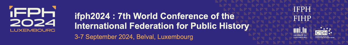 The 2024 World Conference of Public History takes place in September (3-6) at the University of Luxembourg. The event is accessible on site and online. You can see the programme and register (free) on our website ifph2024.sciencesconf.org #PublicHistory