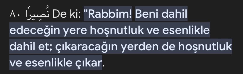 bu ayetin serinliğine sığınıyorum ya rabbi..