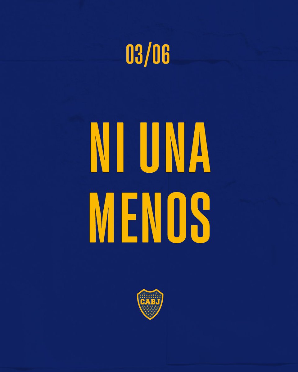 BocaJrsOficial's tweet photo. #NiUnaMenos ✊ https://t.co/o6dCsJ2dre