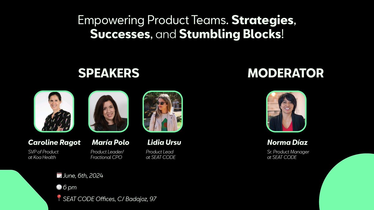 seat_code's tweet photo. 📣🤩 Our round table is happening this week!
Don't miss this chance to deepen your product knowledge and ensure you have your FREE ticket for the event 👉 https://t.co/TdDV0O6oFx
#SEATCODE #Coders #ProductTalks #Innovation https://t.co/UeKJ3uixny