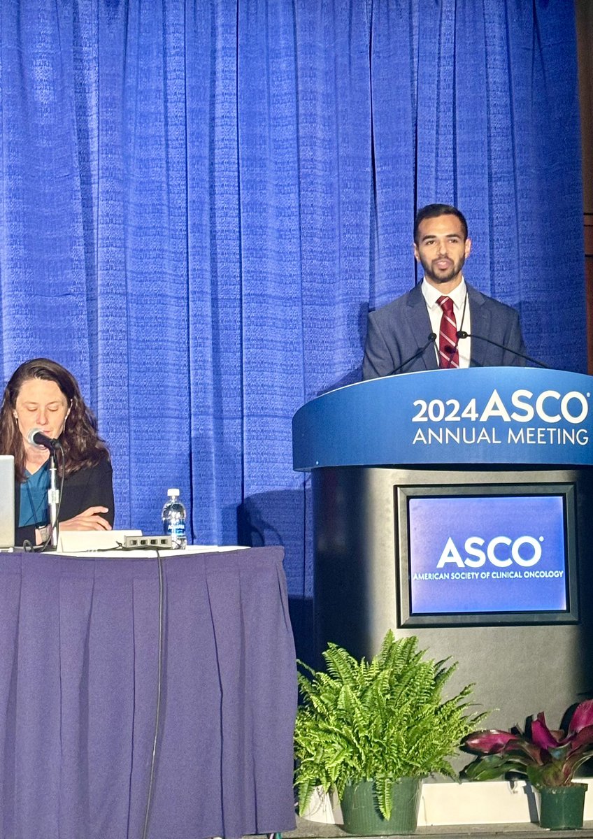 Kate_Baker_MD's tweet photo. Proud to support my friend and @VUMCHemOnc co-fellow @rmistry91 as he presented his important work on understanding the resources that trainees in heme/onc use for #meded. What a boss! #ASCO24 @vpatelmd @DanielHausrath @TheFellowOnCall https://t.co/7cW2kepEov