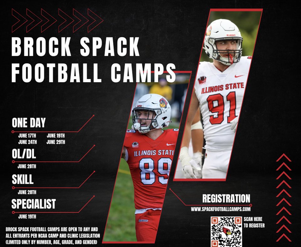 Camp Season is here!! Don’t miss your chance to showcase in front of our Staff!! Register ➡️ spackfootballcamps.com