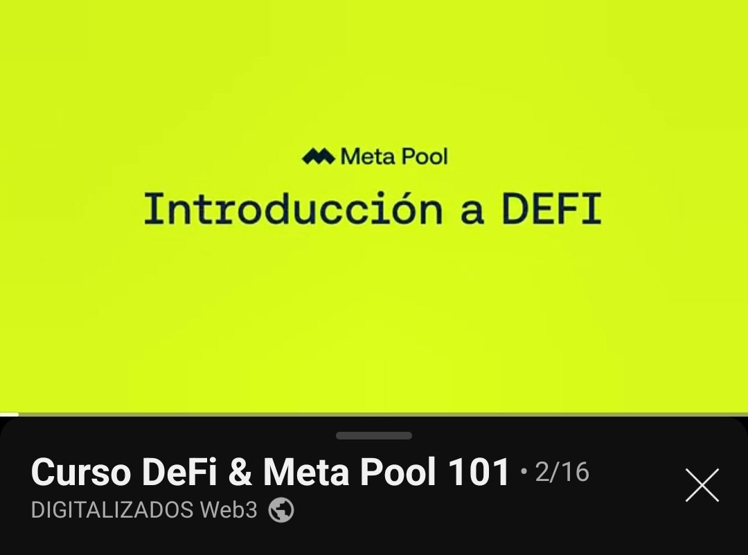 Gm, se logró🫶 @EmmanuelSayre y yo les hicimos un curso para nuevos usuarios en DeFi Estará GRATIS siempre para que cualquier persona pueda dar sus primeros pasos en DeFi @meta_pool y ustedes hicieron posible que este curso exista, así que siéntanse orgullosos 👏 Son 16