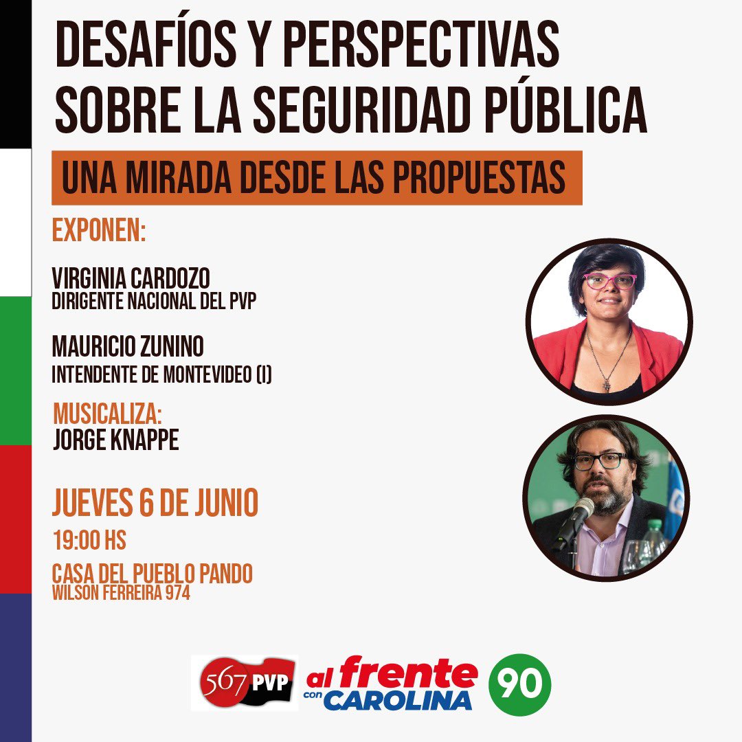 👉🏽El próximo jueves 6 de junio, a las 19:00 horas, nos encontramos en Casa del Pueblo de Pando (Wilson Ferreira 974) a intercambiar acerca de las propuestas en materia de seguridad en el marco del plan de acciones PAÍS. 

Las y los esperamos!
