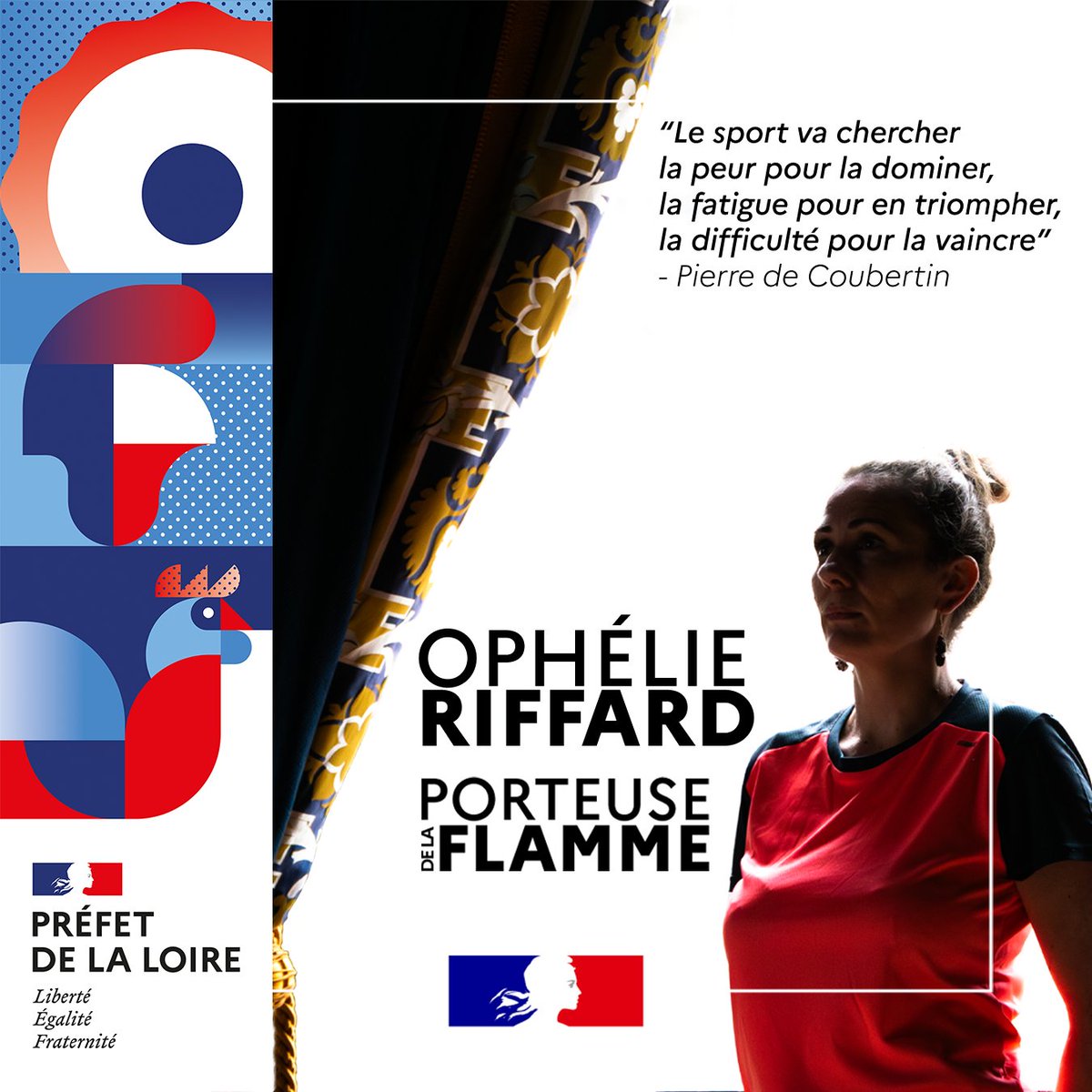 🔥 #RelaisDeLaFlamme | Ophélie Riffard, agent de la préfecture de la Loire, portera la Flamme le 22 juin dans la #Loire.

👉 Retrouvez notre interview complète sur : loire.gouv.fr/Actualites/Act… 👈
#JOP2024 #Paris2024 #équipedesfrançais
