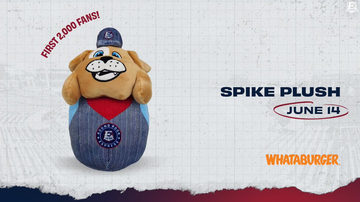 Bring home the cutest Spike Plush! Be one of the first 2,000 fans at #DellDiamond on Friday, June 14, and receive a Spike Plush giveaway, thanks to @Whataburger! 🎟️: bit.ly/3R9VC1K