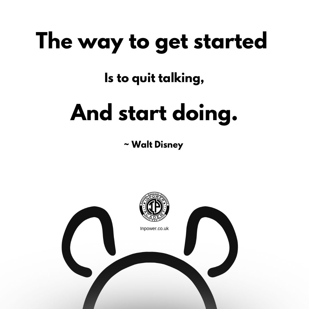 'The way to get started is to quit talking, and start doing.' - Walt Disney ✨

What steps will you take today to make your dreams come true?

#quote #youthwork #quotes #educate #empower