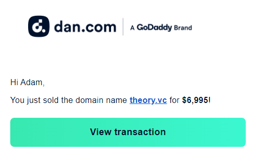 synozeer's tweet image. Hold time 5 months. Picked it up for $99.

Is it just me or has there been a lot more .vc sales lately?