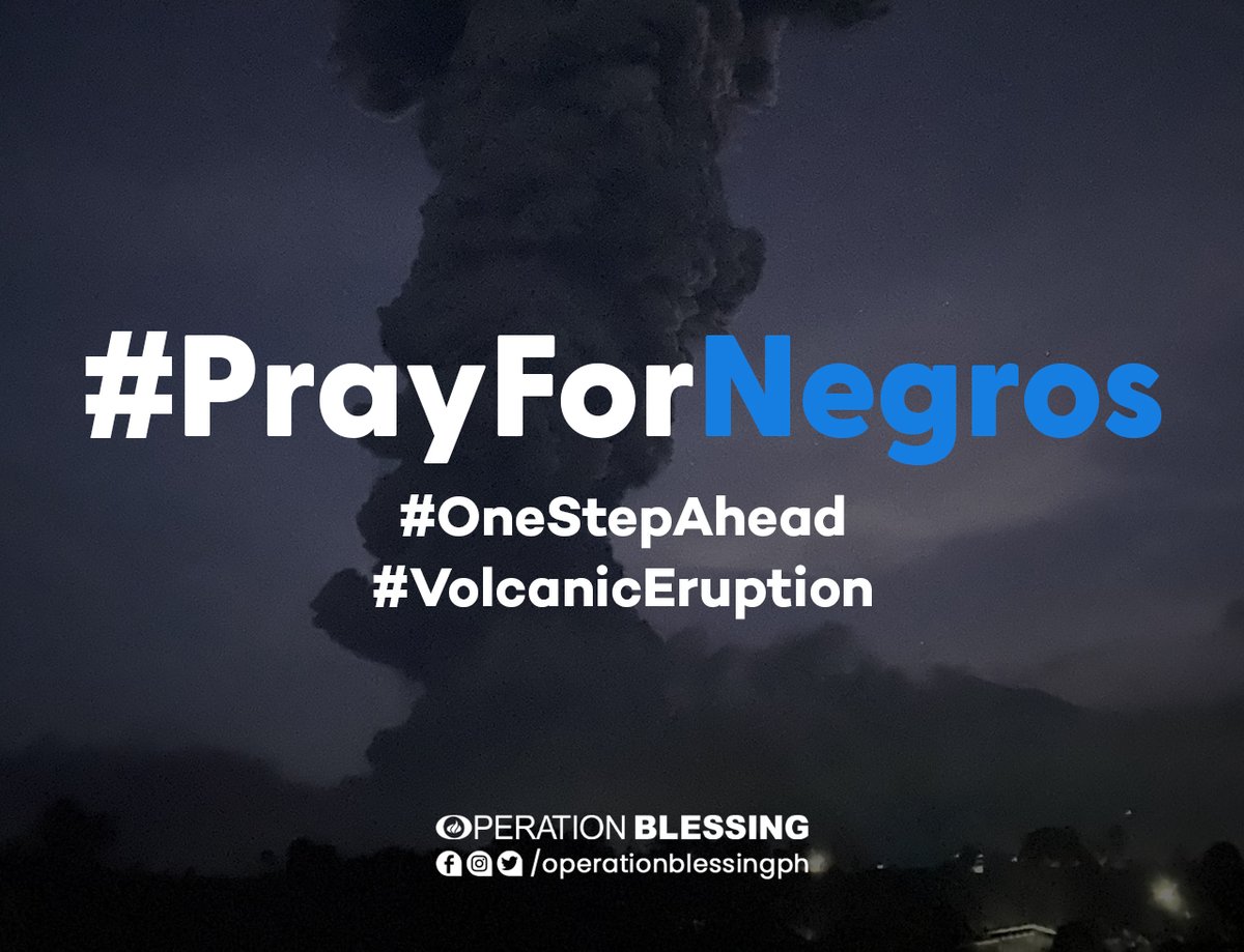 obphil's tweet photo. PRAYER UPDATE: PHIVOLCS issued a notice of alert level raise from Alert Level 1 to Alert Level 2 of Kanlaon Volcano.

Several barangays have been ordered to evacuate. Please pray for the affected.

Stay tuned for more updates. #KanlaonEruption #PrayForNegros #OperationBlessing https://t.co/yeBhA2jXT8