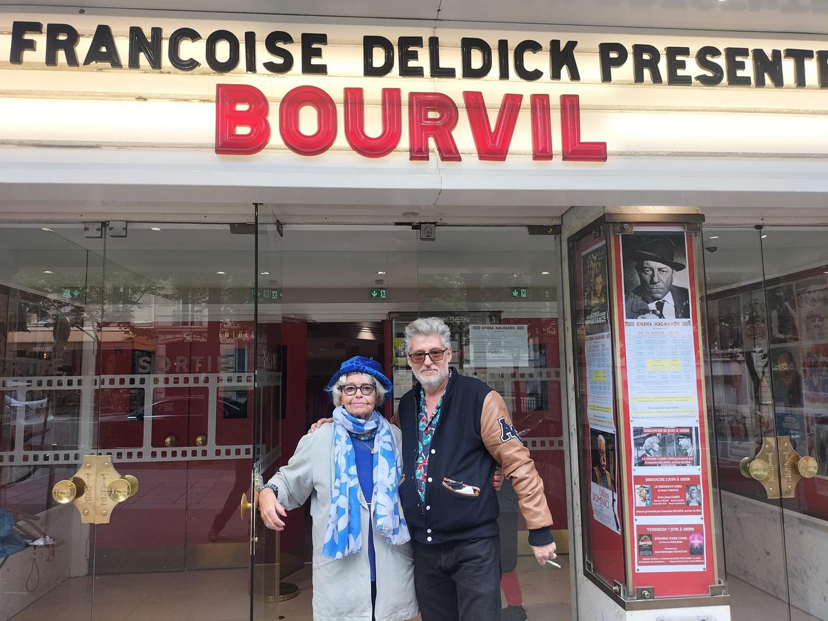 Avec mon amie  Francoise Deldickpour deux présentation où elle joue avec Bourvil dans « la grosse caisse » et « Le President » où elle interprète la femme de ménage de Jean Gabin . Une superbe après midi . Merci Francoise