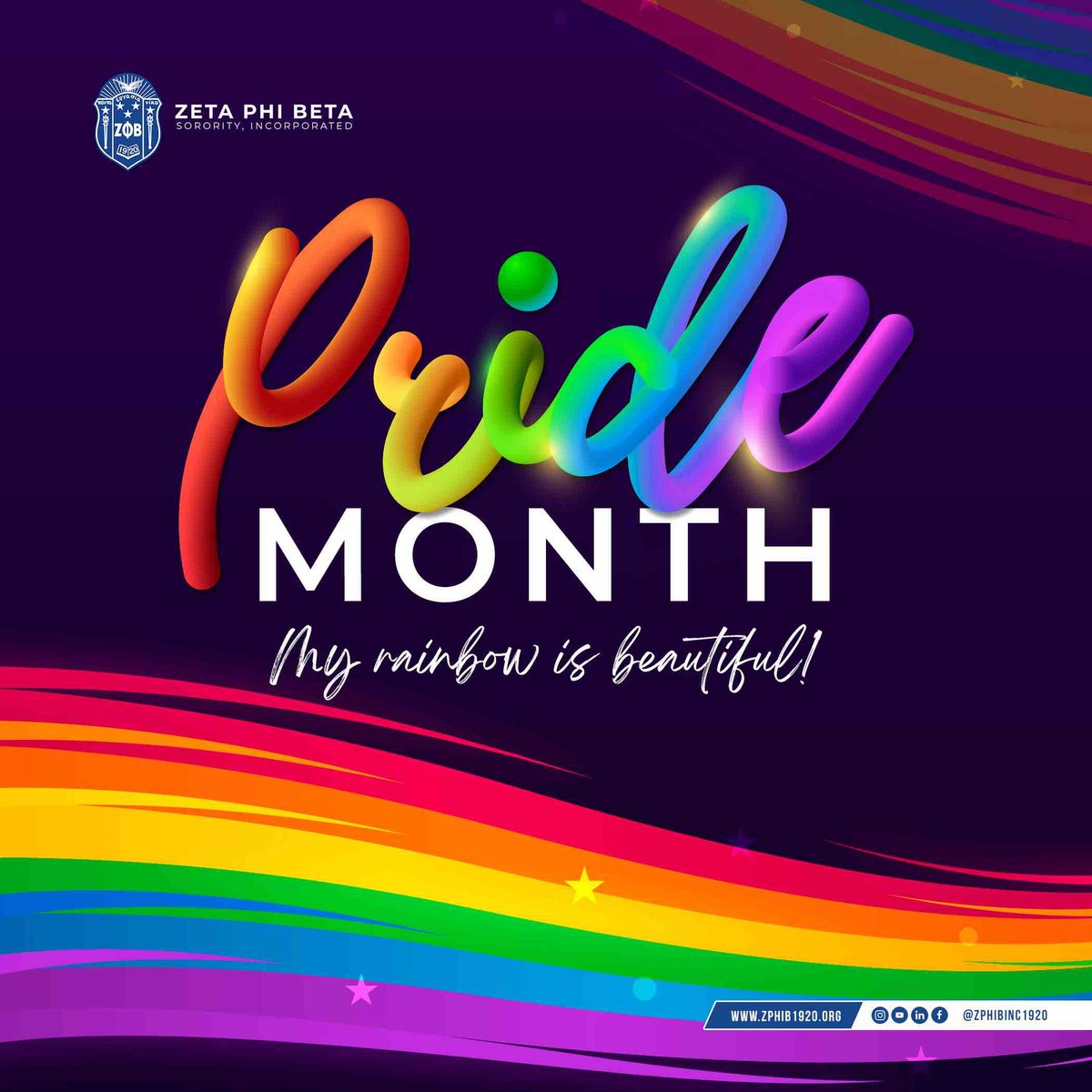 Stand with us as we use this month to consistently educate ourselves, become better allies and celebrate the resilience and brilliance of the LGBTQIA+ community.

#zetaphibeta #zphib #zphib1920 #HappyPRIDE