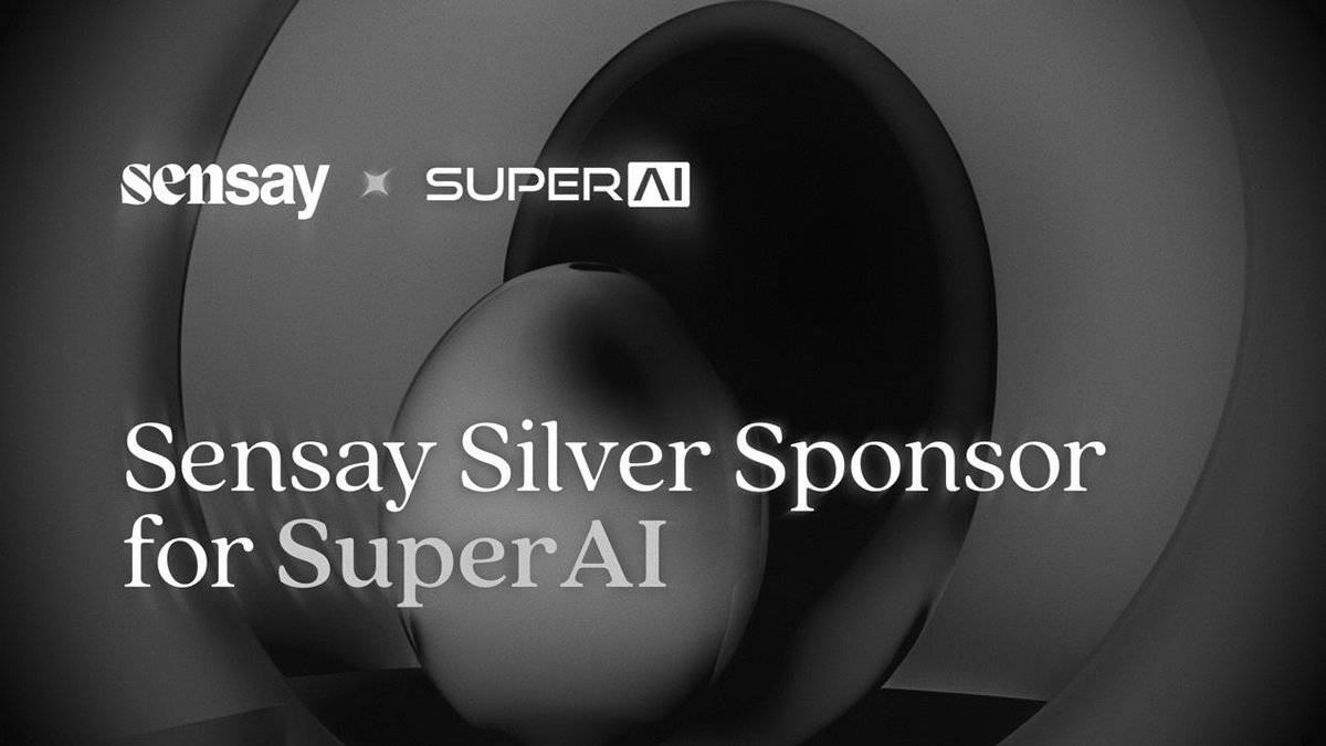 asksensay_cn's tweet photo. 我们很高兴地宣布成為新加坡 @superai_conf 的银牌赞助商！ 

🌟 加入我们，共同探讨人工智能的未来，并支持我们的最新创新成果

此次活动是探索 SENSAY AI複製人如何改变世界的绝佳机会🌐 到时候见囉！ https://t.co/pCQ9OyWvjz