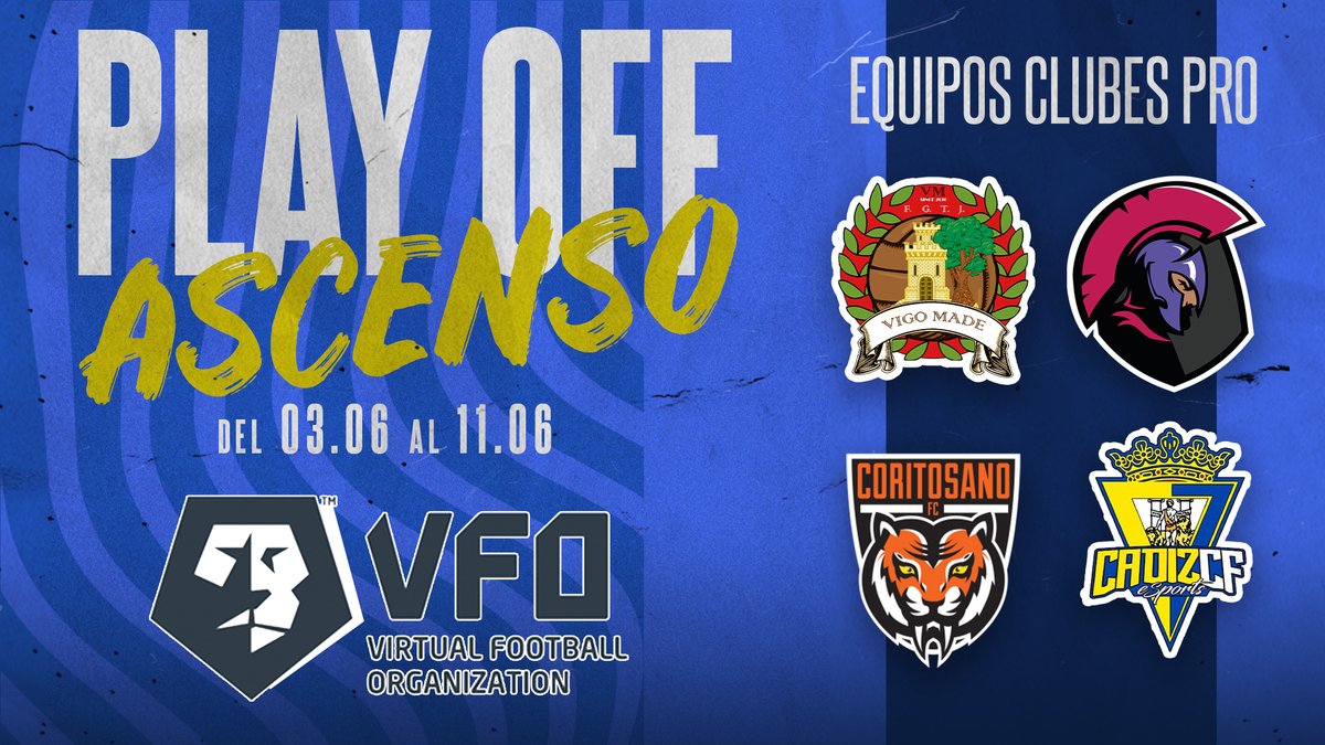 🎮💛 ¡Comienza el play off de ascenso! 

🏆🔥Nuestro equipo de Clubes Pro inicia hoy su lucha por llegar a Primera División de la <a href="/VFOspain/">VFO España</a> .

¡Vamos, Cádiz! 

#eSports #VFO #ClubesPro #FC24