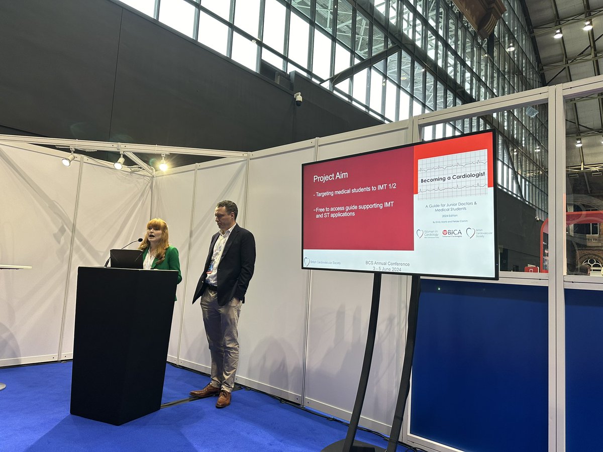 emily_cmorris's tweet photo. Fantastic to be invited to present at #BCS2024 with @cfcamm and launch our @BCSWIC ‘Becoming a Cardiologist Guide’. Stemming from medical student and junior feedback, the free guide explores pathways in cardiology and tips for IMT/ST applications https://t.co/a18Zwdm42O