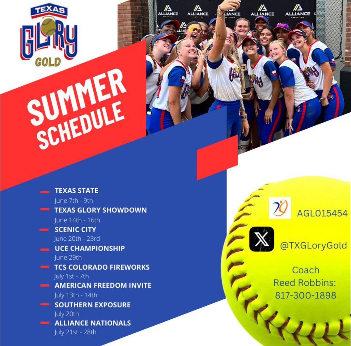 Last season of summer ball. Come out and watch my amazing team! <a href="/TexasGloryGold/">Texas Glory Gold</a>