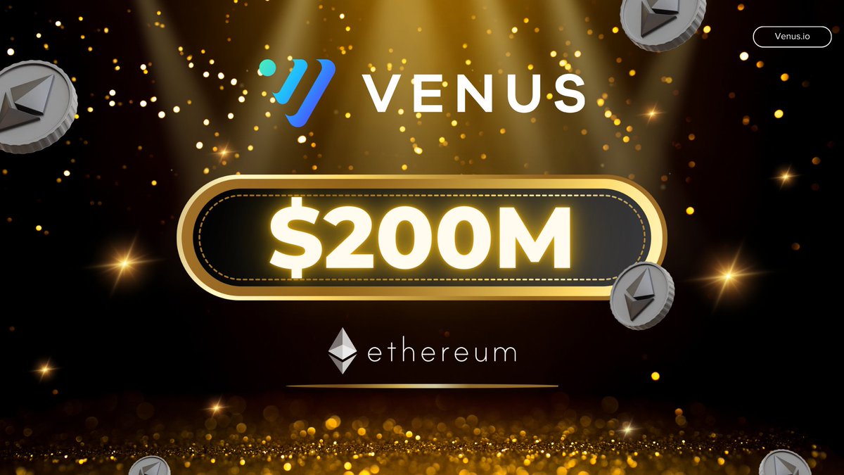 VenusProtocol's tweet photo. As another month starts, we're happy to announce that another milestone has been achieved! TVL is now at $200M on Venus #Ethereum.
Let's keep building, #VenusPrime on mainnet is set to launch in less than a month. 😎 https://t.co/l0XQ0Y9fcF