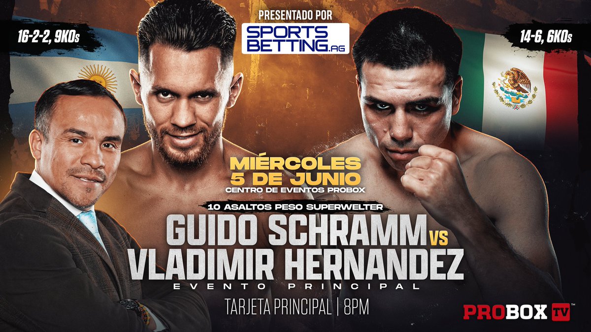 Schramm VS Hernandez 👊💥

En Vivo: JUNIO 5, 8:00 PM EDT.
 
👉 Sintonizalo en proboxtv.com/boxing-schedul… 🥊 ¡No te pierdas la acción! 
 
Traído a usted por: Sportsbetting.ag

#ProboxWNF #ProBoxTV #boxinglive #boxeo