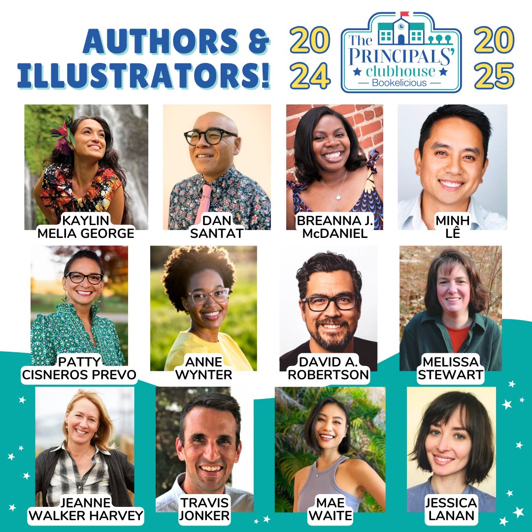 Bookelicious (@bookelicious) on Twitter photo 🎒📚 Principals' Clubhouse
2024-25 Authors & Illustrators! ✨
<a href="/bottomshelfbks/">Minh Lê</a>
<a href="/dsantat/">Dan Santat</a>
<a href="/DaveAlexRoberts/">David A. Robertson</a>
<a href="/mstewartscience/">Melissa Stewart</a>
<a href="/jalanan/">Jessica Lanan</a>
<a href="/100scopenotes/">Travis Jonker</a>
<a href="/JeanneWHarvey/">Jeanne Walker Harvey 📚</a>
Breanna J. McDaniel
Anne Wynter
Kaylin Melia George
Mae Waite
Patty Cisneros Prevo
Info/Reg!: bookelicious.com/blog/join-prin… 🎒📚 Principals' Clubhouse
2024-25 Authors & Illustrators! ✨
<a href="/bottomshelfbks/">Minh Lê</a>
<a href="/dsantat/">Dan Santat</a>
<a href="/DaveAlexRoberts/">David A. Robertson</a>
<a href="/mstewartscience/">Melissa Stewart</a>
<a href="/jalanan/">Jessica Lanan</a>
<a href="/100scopenotes/">Travis Jonker</a>
<a href="/JeanneWHarvey/">Jeanne Walker Harvey 📚</a>
Breanna J. McDaniel
Anne Wynter
Kaylin Melia George
Mae Waite
Patty Cisneros Prevo
Info/Reg!: bookelicious.com/blog/join-prin…