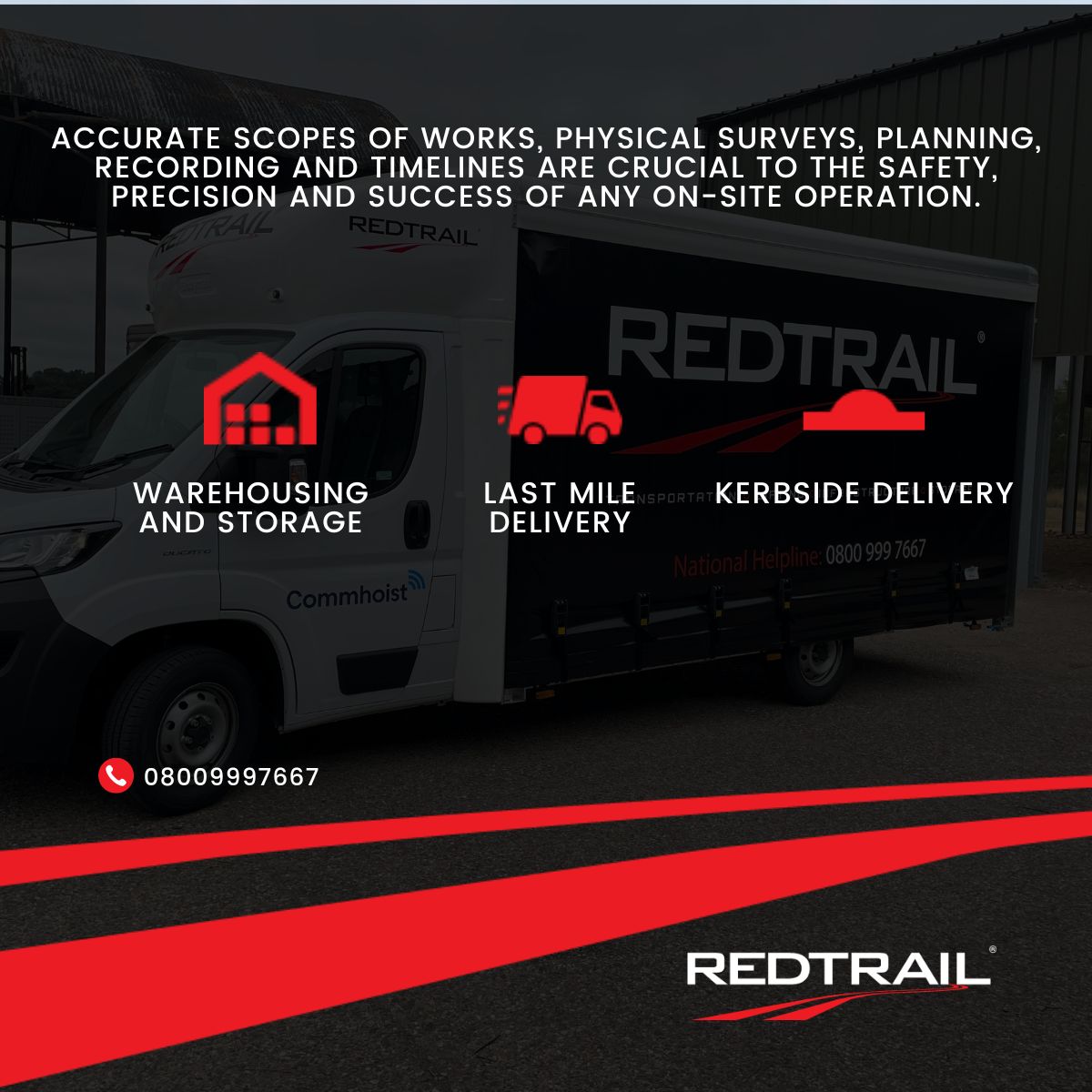 RedtrailL's tweet photo. 📍 Located in the Midlands, we're powering the UK's telecoms and infrastructure sectors. Our expert team manages, stores, delivers, and installs cutting-edge equipment with precision and care. https://t.co/c9mQV034Gf