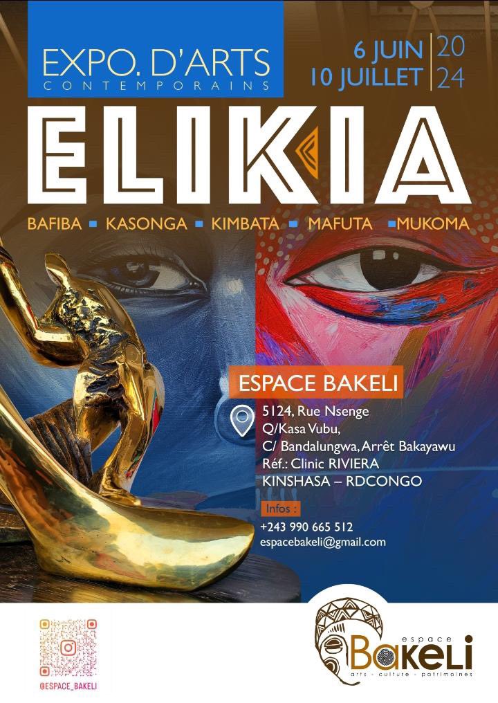 iamkrikri_leps's tweet photo. 🎨 je vous invite à découvrir l'exposition d'art contemporain «  Elikia » à Bandal (Espace Bakeli) du 6 juin au 10 juillet 2024! 5 talentueux exposants vous attendent. #ArtContemporain

📍5124 rue isenge
Commune de Bandalungwa
Arrêt Bakayawu
Réf : Clinique RIVIERA https://t.co/j4qvGP0qL9