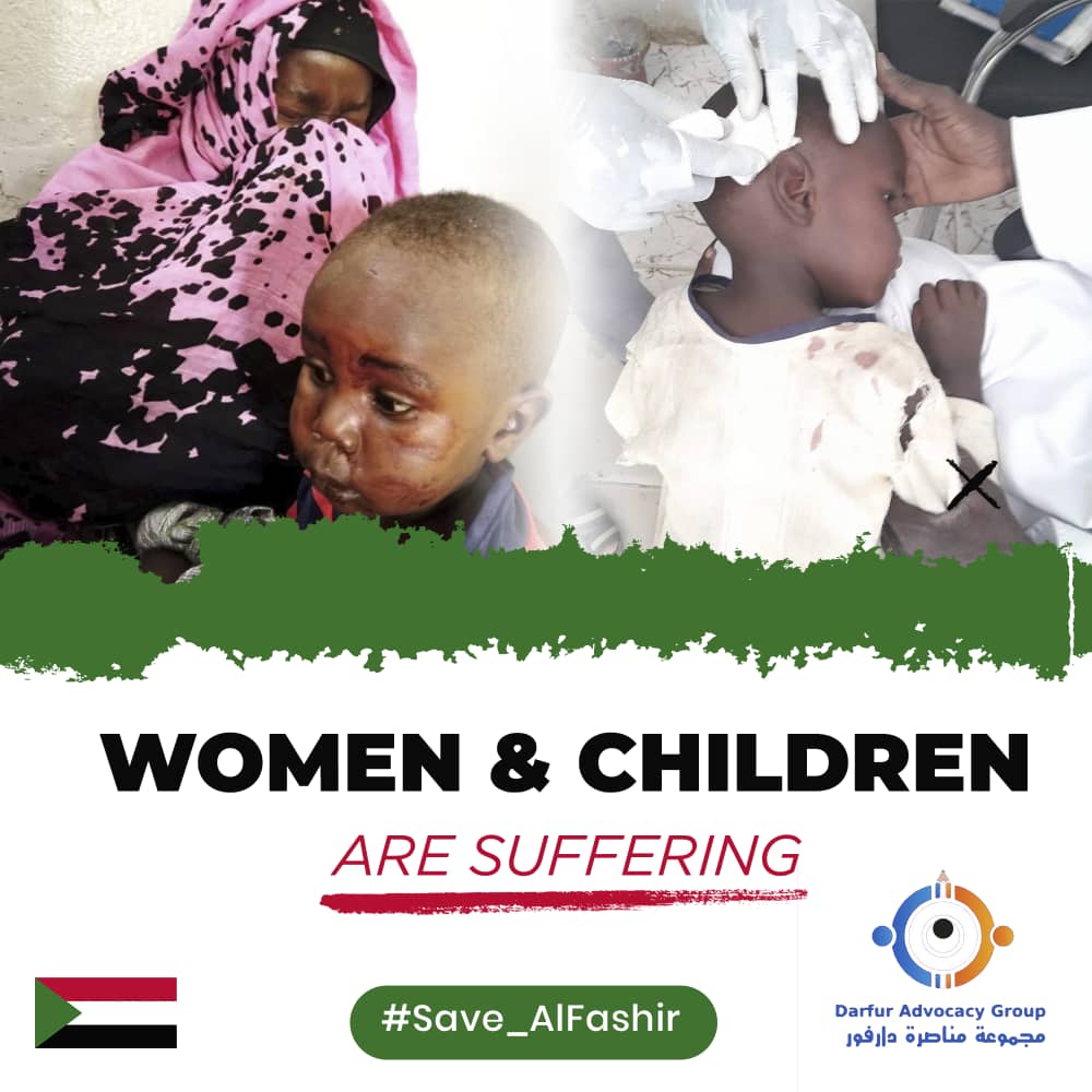 DarfurAdvocacy's tweet photo. and countless women and children have been killed or severely injured. Families are being torn apart, with many forced to flee their homes in search of safety. 

#Save_AlFashir https://t.co/LJREG53eLs