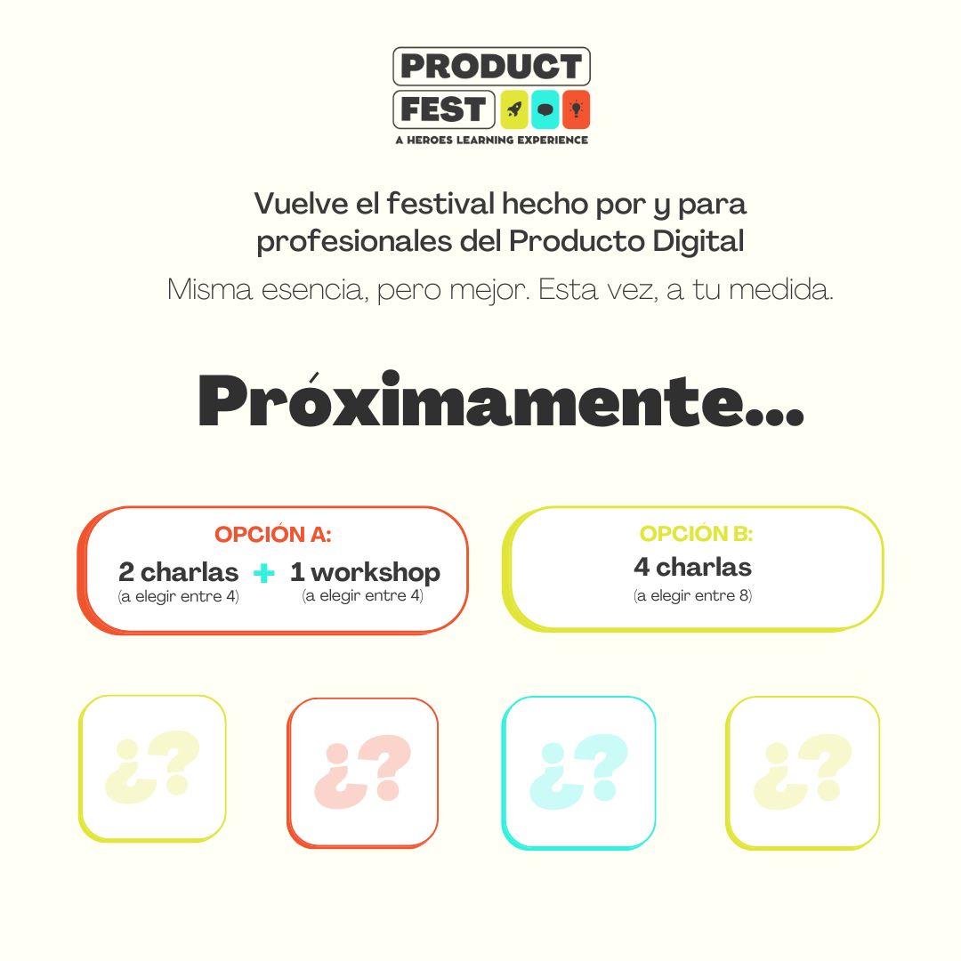 ¡Prepárate porque esta semana comenzamos con las revelaciones del #ProductFest 2024! 🚀

🎟️ Compra tu entrada ahora y aprovecha el precio especial por Early Pass hasta el 30 de junio.

¡No te quedes sin tu plaza! 👉link.theherocamp.com/entradas-produ…