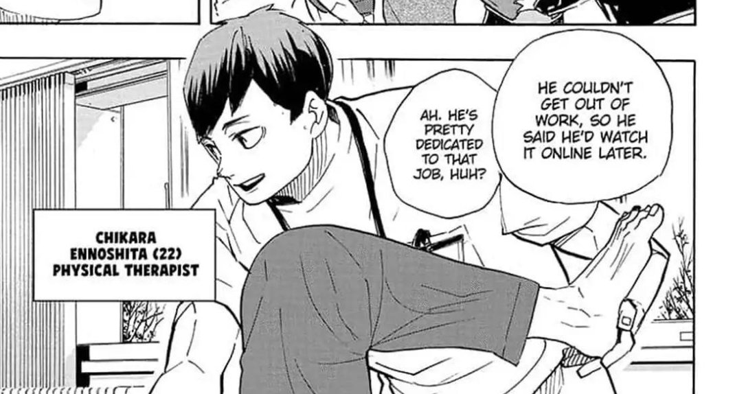 oh ennoshita (22) physical therapist 😩😩 