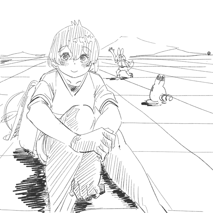 パースとかアイレベルを意識して描いてみようかな 