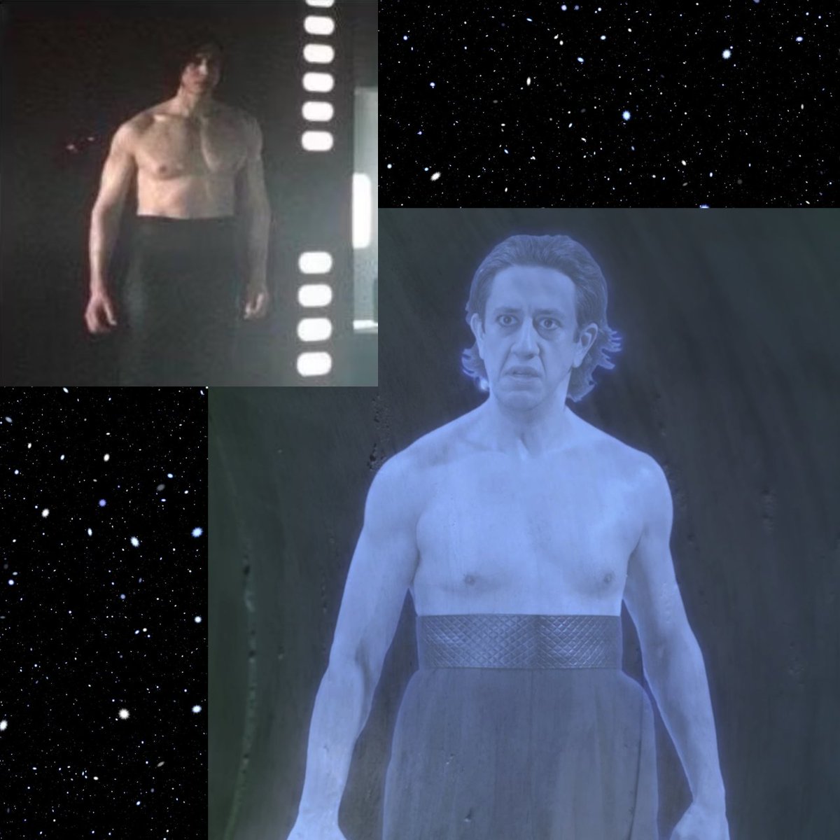 spacejanitors's tweet image. A battle of the Kens... Rens? Can you guess which Ken is from #SpaceJanitors and which is from #TheLastJedi? We can't tell the difference.

Don't miss shirtless Ken in the final episode of this season of #SpaceJanitors now at the link in our bio!