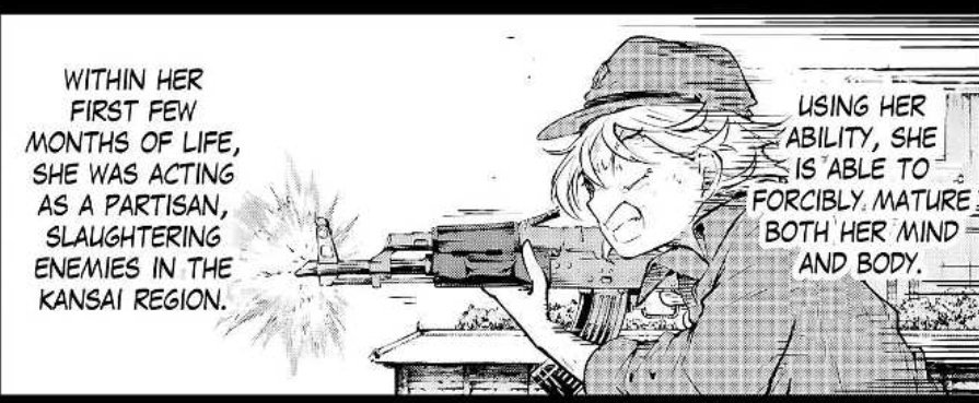 morfae00's tweet photo. SO SHE WAS A CHILD ALL ALONG??? I'm confused

#BungouStrayDogs #bsd #chapter115 https://t.co/kEh2hAZP9y