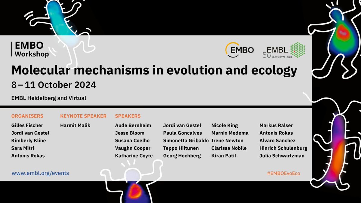 RokasLab (@rokaslab) on Twitter photo Want to gain mechanistic insights on major outstanding ecological and evolutionary questions? Register now for the 2024 edition of the #EMBOEvoEco Workshop. It will take place 8-11 October 2024 in Heidelberg <a href="/EMBLEvents/">EMBL Events</a>. Only few weeks left for abstract submission (10 July). Want to gain mechanistic insights on major outstanding ecological and evolutionary questions? Register now for the 2024 edition of the #EMBOEvoEco Workshop. It will take place 8-11 October 2024 in Heidelberg <a href="/EMBLEvents/">EMBL Events</a>. Only few weeks left for abstract submission (10 July).