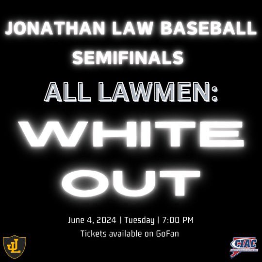 Big game tomorrow!!!  Be at Muzzy Field 7:00pm wear white, and support our Lawmen! 
#whiteout