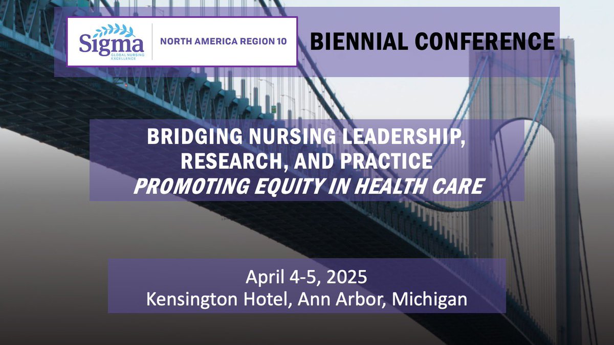 STTIReg10's tweet photo. We are thrilled to announce the dates for our Region 10 North America Biennial Conference: April 4-5, 2025! We can’t wait to see you soon! #sigmaregion10 #sigmanurses https://t.co/w2pYu1Sbj7