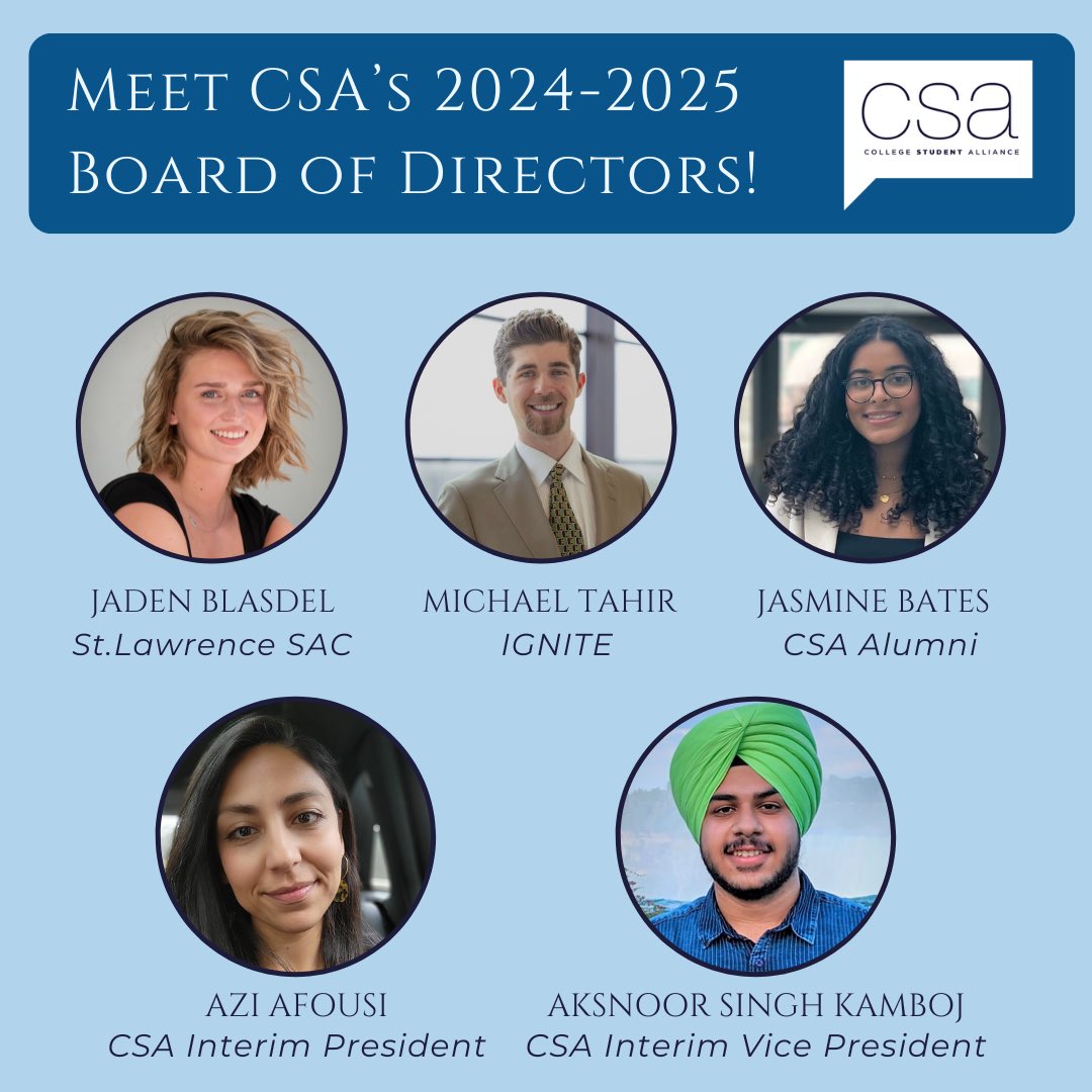 Introducing CSA's 2024-2025 Board of Directors! Here’s to an amazing year ahead✨