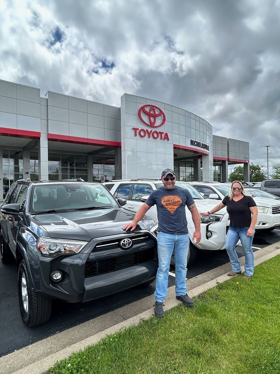 Congratulations to Mr &amp; Mrs Spore on upgrading their 2020 4Runner to a brand-new 2024! I'm very appreciative of their loyalty to Toyota on Nicholasville! -Trey Marcum