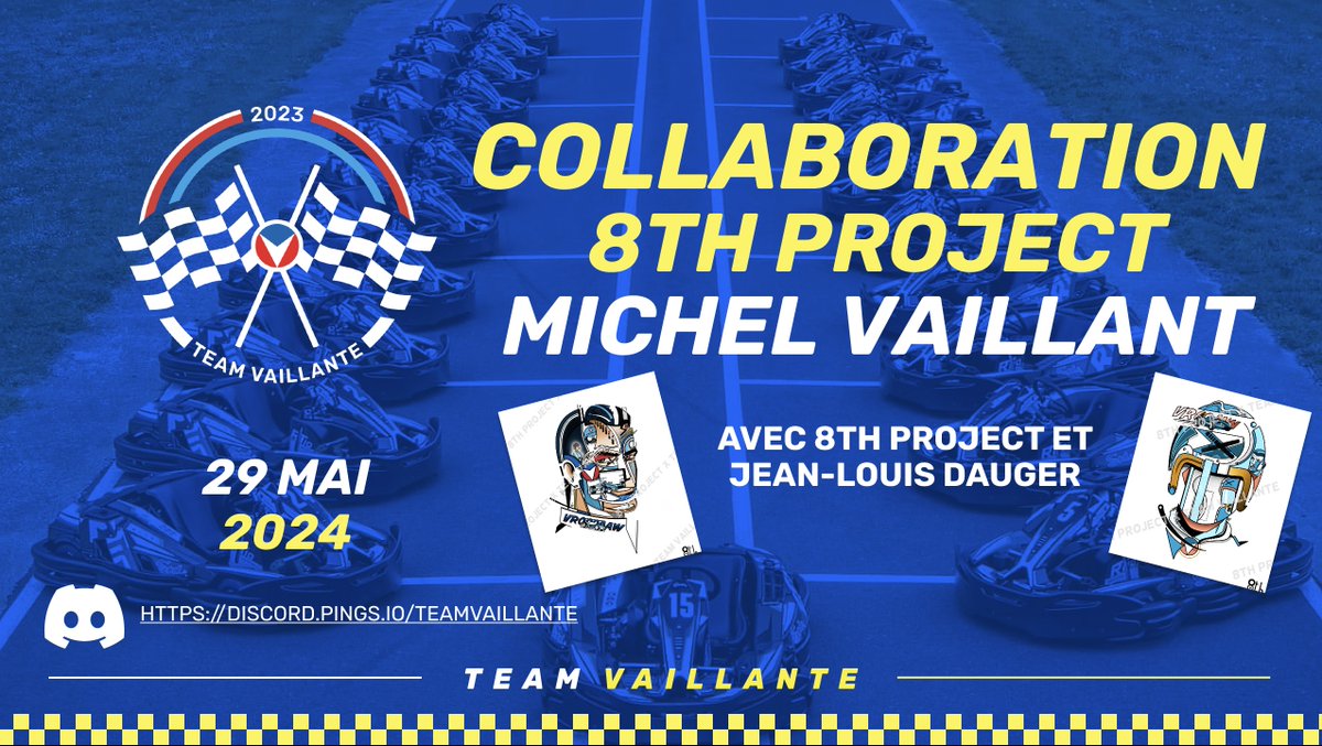 Conference with <a href="/MichelVaillant_/">Michel Vaillant</a> and <a href="/8thproject1/">𝟖𝐓𝐇 𝐏𝐑𝐎𝐉𝐄𝐂𝐓 🟧</a>

Did you miss it?

No problem at all, we've got you covered:
youtube.com/watch?v=2imtUy…

And if you want to acquire a limited edition piece of 8th Project's #Art featuring Michel Vaillant:
team-vaillante.store/collections/co…