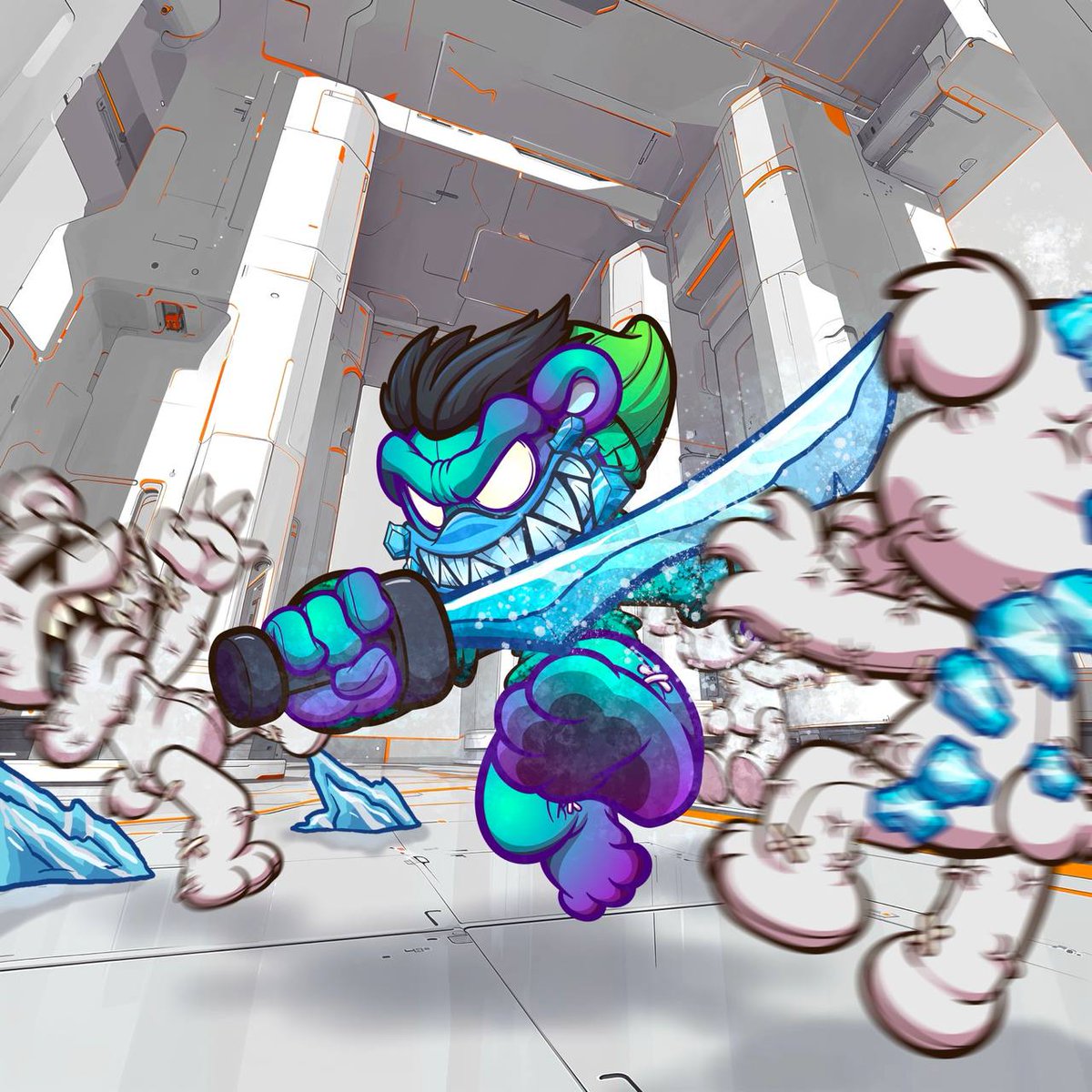 The power lies not in the blade, but in the hand that holds it. ☠️🐻🥶