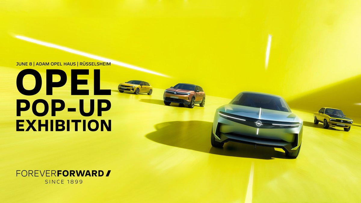 #Opel fans, this pop-up exhibition is a must-see 📢 Opel is celebrating its 125th anniversary of the start of automobile. 125 years of #ForeverForward. Next Saturday, on June 8, #TeamOpel shows how we are actively shaping change in the auto industry.📅 s.opel.com/ForeverForward…