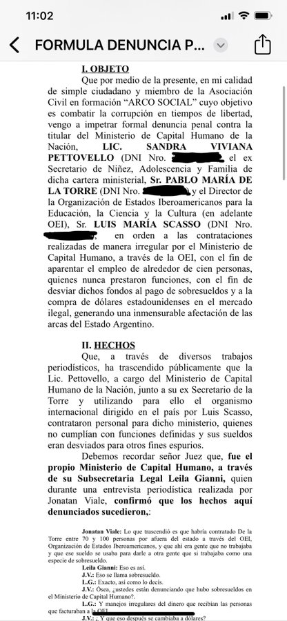 DataStaCruz's tweet photo. ULTIMO MOMENTO
Arco Social, asociación civil, acaba de denunciar a Pettovello y el Director del organismo internacional (OEI) por contratar a 600 ñoquis a los que luego le descontaban el 12% de su salario para armar una caja negra con plata del Estado. #LAVADO #ASOCIACIONILICITA https://t.co/KuuVhMPWo5