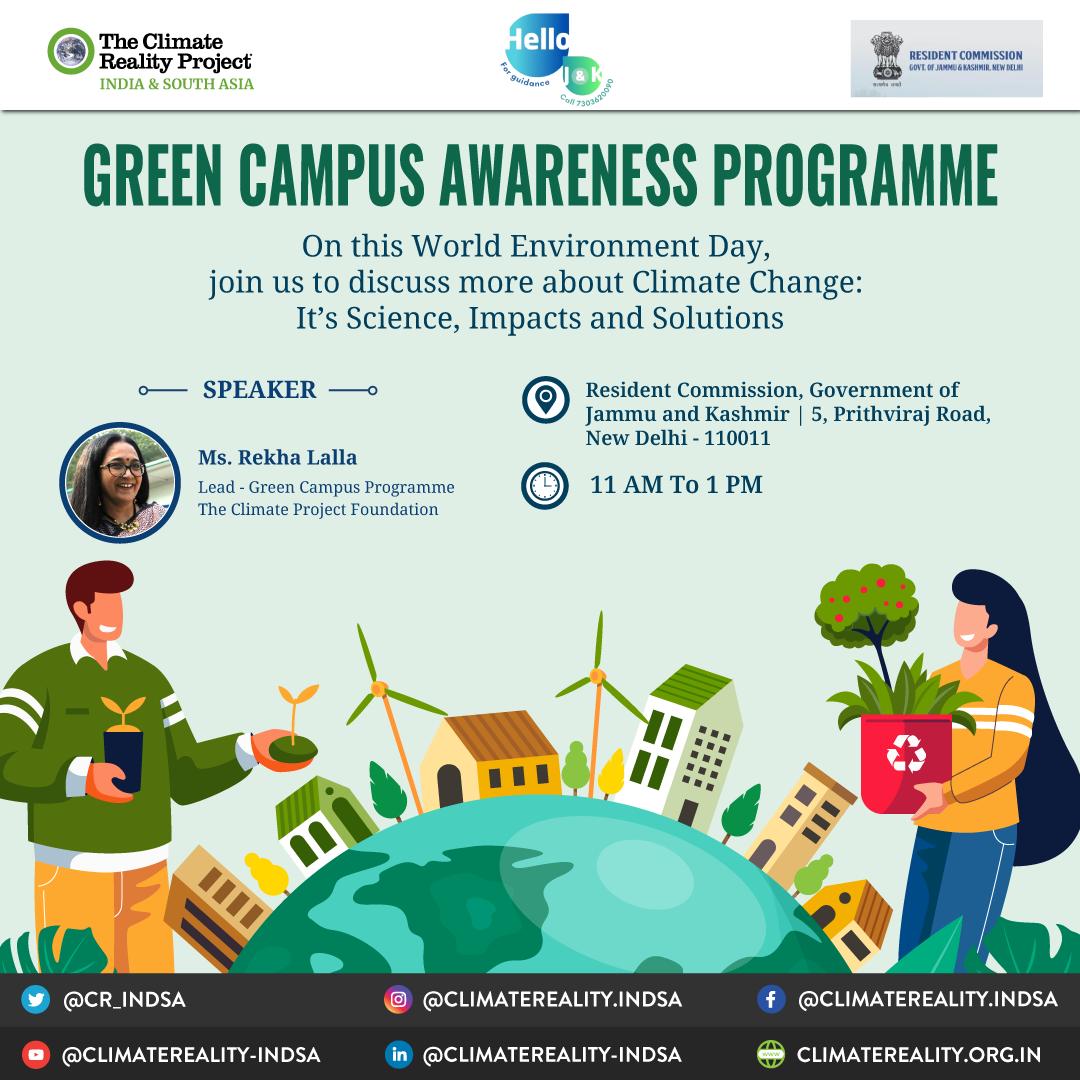 jkrcnd's tweet photo. Join us for an enlightening session on "Climate Change" to be organized by the J&K Resident Commission in collaboration with @LallaRekha99 as a part of "Hello J&K" initiative on June 5th. Let's make a difference together! @CR_INDSA @rashmisinghIAS @diprjk @moefcc @SambhaavUtsav https://t.co/6LTPczFlvC